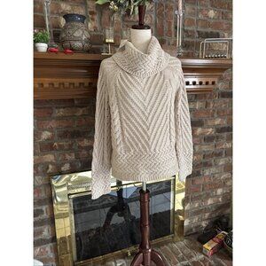 New Hem & Thread Tan Bulky Knit Sweater Size Small
